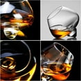 thumbnail image 4 of Rolling Whiskey Glasses, Old Fashioned Tumbler Tilted Whiskey Glasses Bar, Unique Stemless Clear Spinning Wine Glass Used for Scotch, Whiskey, Bourbon, Wine,9pcs, 4 of 6