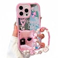 thumbnail image 1 of Funda Pretaco para iPhone 15 Pro con diseño de gato y gafas de sol adorables, 1 of 8