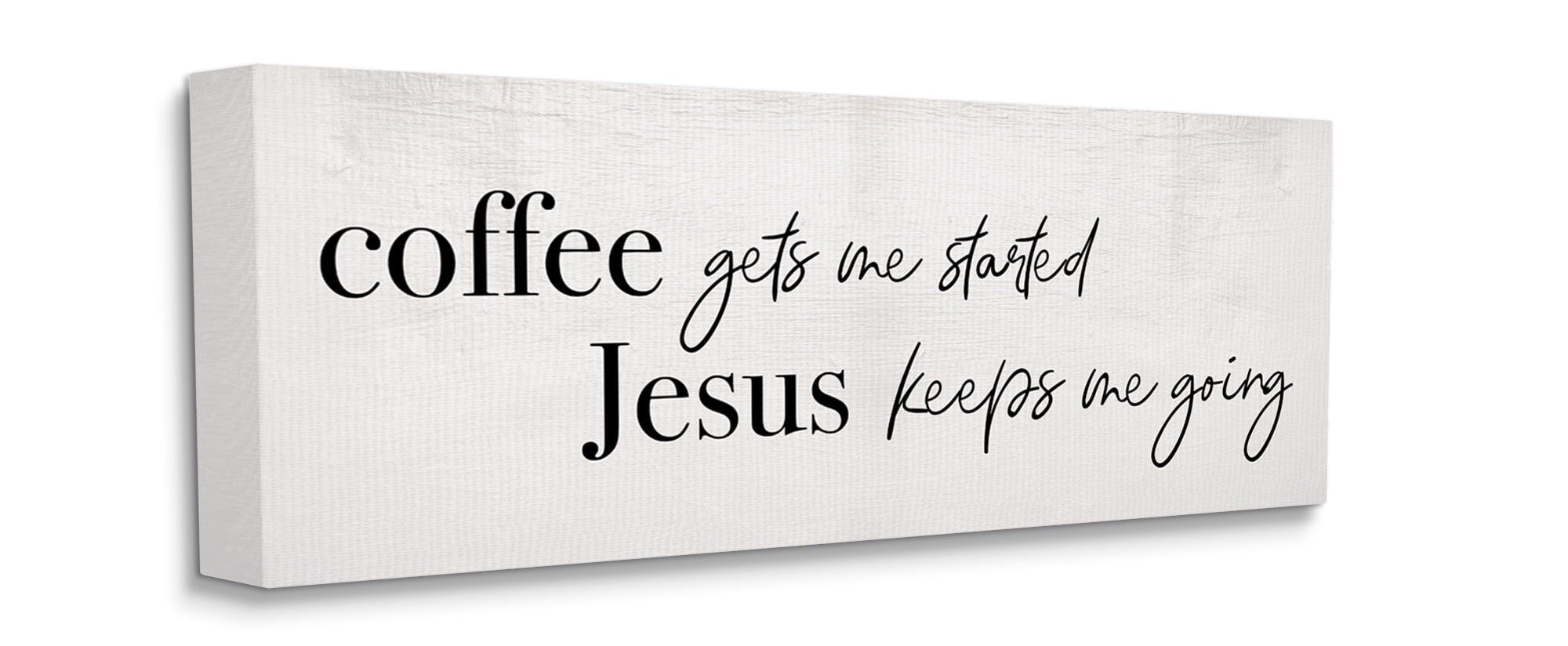 Stupell Industries Jesus Keeps Me Going Phrase Coffee Drink Inspired Canvas  Wall Art, 13 x 30, Design by Daphne Polselli - Walmart.com