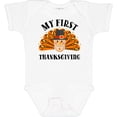 thumbnail image 3 of Inktastic My First Thanksgiving Cute Turkey Pilgrim Hat Boys or Girls Baby Bodysuit, 3 of 5