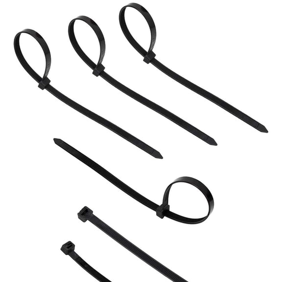 BDKWID-200 Pack Bulk Small 4 inch Nylon Plastic Cable Zip Ties Wire Wraps Black