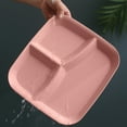 thumbnail image 6 of Xecvkr 10 Inch Portion Control Divided Plates 3 Compartment Meal Tray for Eating Diet Kids Adults Picnic Reusable Plastic Beige Pink Orange Green Blue Yellow, 6 of 6