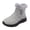 Y-982 Gray, variant on Y-982 Gray Ladies Casual Snow Boots Round Toe Side Zipper Flat Heel Warm Winter Solid Color Ankle Style