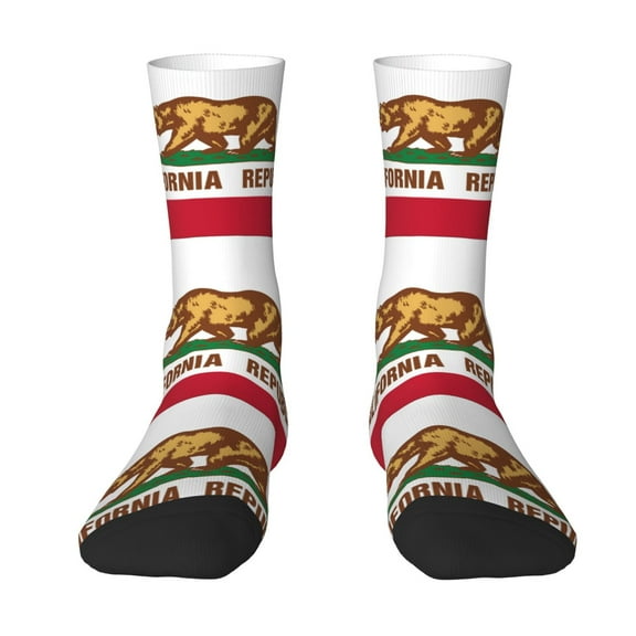 Womens Funny Socks California Printed Patterned Socks Novelty Socks