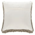 thumbnail image 2 of SAFAVIEH Indoor/Outdoor Modern Glam Shag Pillow, 20" x 20", Champagne, 2 of 5