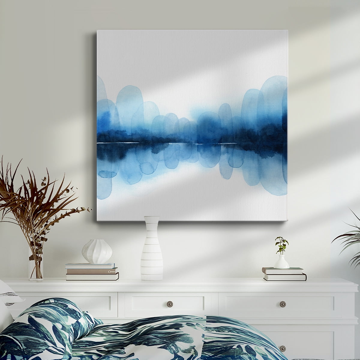 Wexford Home Ultramarine Mirror I-Premium Gallery Wrapped Canvas, 40" x 40" - Ready to Hang