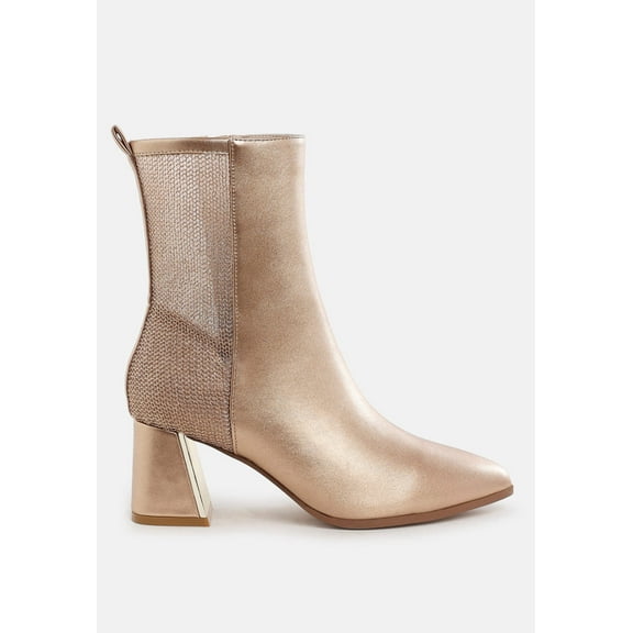 Mimosa Mesh Detail Pointy Ankle Boots