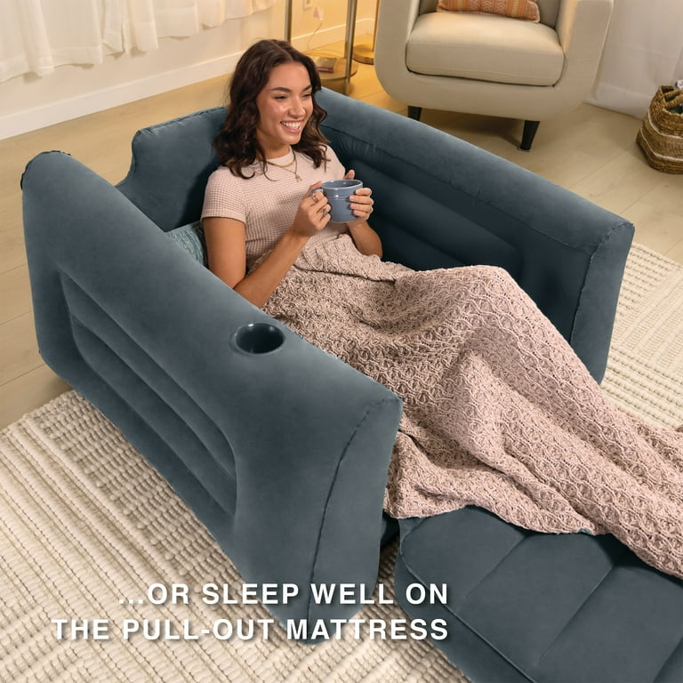Intex Open Box Inflatable Pull Out Sofa Chair, Twin Air Bed
