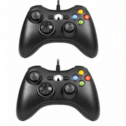 GJX Wired Controller for Xbox 360, Wired Controller Compatible with Xbox 360/Slim and Pc Windows, Xbox 360 Controller Wired 2 Pack