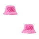thumbnail image 1 of Minnieouse Algodón Disfrute de aventuras al aire libre Durable y fácil de limpiar Gorra de pescador Elegante Cómodo Sombrero de pescador blanco Rosa roja M (56-58 cm) 2piezas, 1 of 6