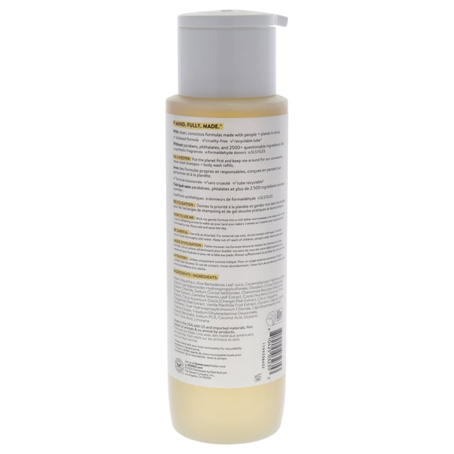 Champú y gel de baño Refresh Shampoo Plus - Citrus Vanilla de Honest para niños - Champú y gel de baño de 18 oz