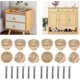 thumbnail image 1 of Wooden Rattan Drawer Knobs,Handmade Wicker Drawer Knobs,Boho Woven Round Decorative Handles,12 Pack Wooden Furniture Knobs For Drawers,Dresser,Cabinet, 1 of 5