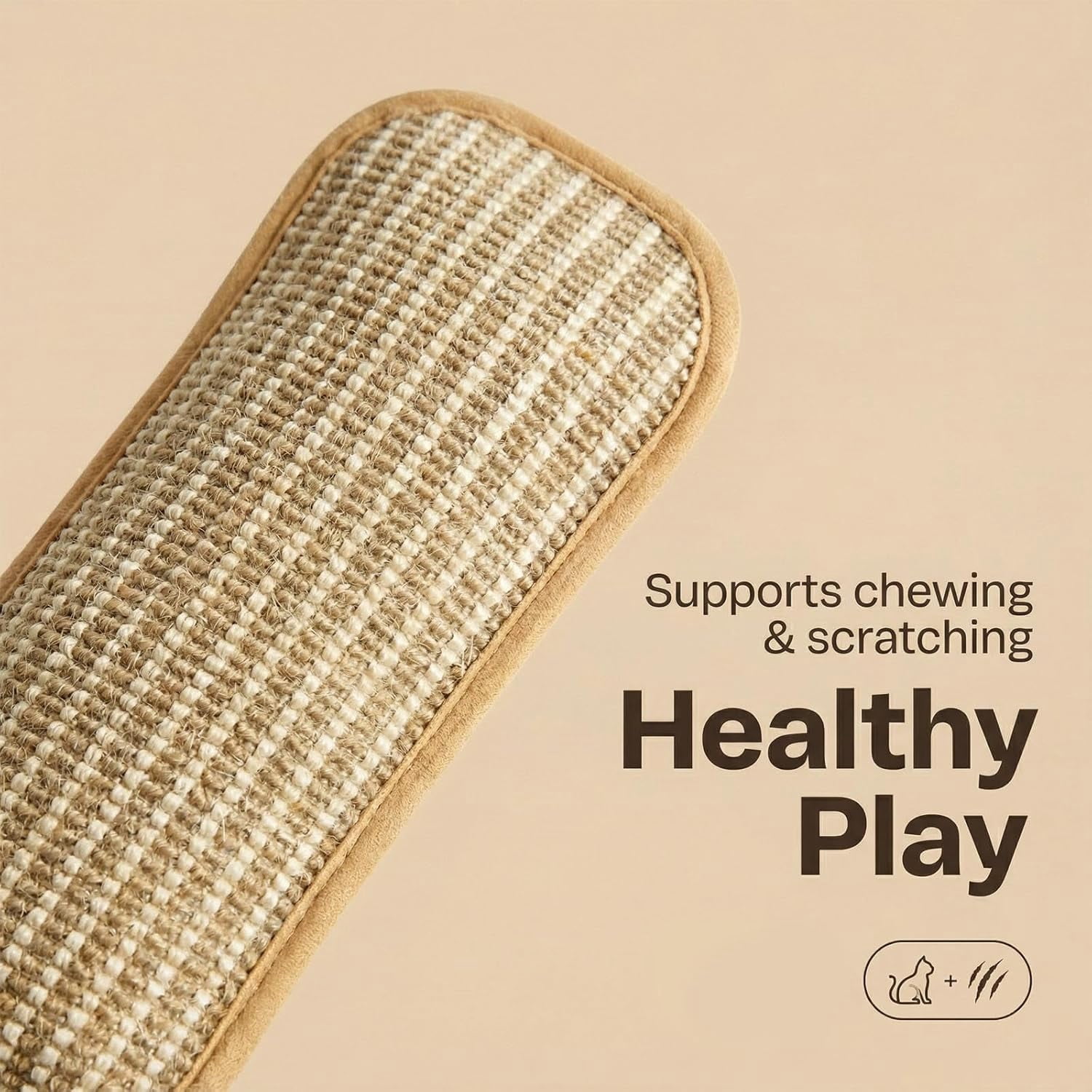HoliHive Interactive Catnip Chew Toy, Durable 12 Inches Catnip Kicker Soft Sisal Pillow with Organic Catnip for Kittens and Adult Cats for Indoor Scratching, Chewing & Teething