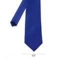 thumbnail image 3 of NYFASHION101 Men's Solid Color Polyester Tie PS36-Royal Blue, 3 of 3