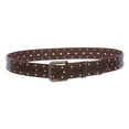 thumbnail image 2 of 1 1/2" Snap on Perforated Vintage Embossed Studded Jean Belt, 2 of 3
