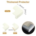 thumbnail image 2 of Protectores de esquina Uxcell, 8 piezas de protectores de esquina para muebles y parachoques de seguridad, cojines de goma espuma suave (Blanco), 2 of 7