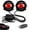6 Modes-2Pcs, variant on Dynamic LED Eye Projector Devils, Halloween Devil Eyeball Fog Lights Headlights, Remote Synchronization, Demon Eyes LED Headlight Kit for Car, SUV, Motorcycle