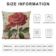 thumbnail image 6 of Nawypu ColorRoomRose Throw Pillow Cover, Blooming Red Rose with Flowers &amp;Green Leaves Pattern Decorative Square Pillowcases,Pack for Sofa,Couch,Bed. (Red Rose) 2pcs 20x20in, 6 of 6
