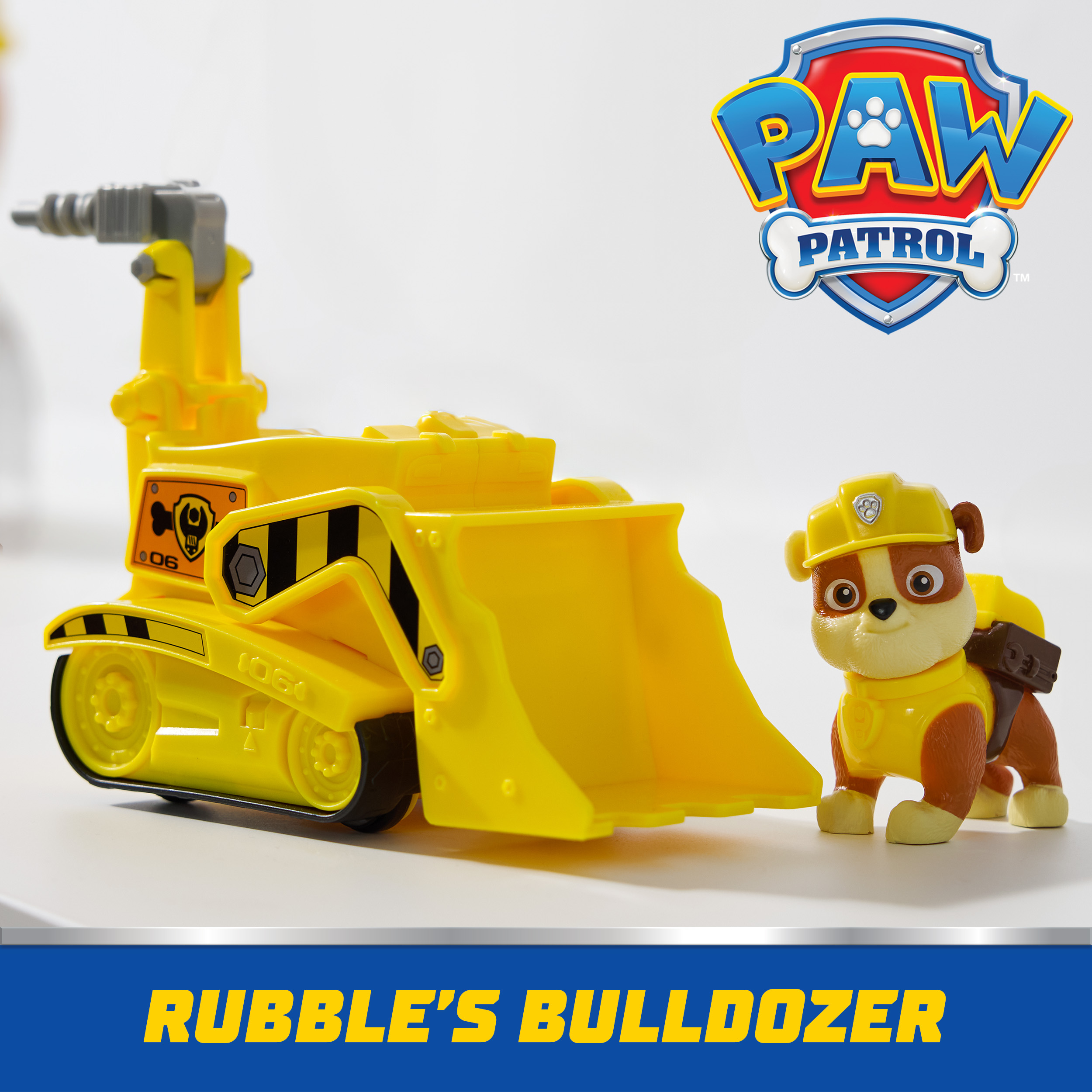 PAW Patrol Rubble Bulldozer Vehicle with Collectible Figure photo 2
