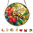 thumbnail image 2 of CaiYueKe Acrylic Puzzle Pendant Sunshade Window Hanging Plate Decorative Home Decor Stained Glass Style Window Art for Privacy Sun Protection Indoor Outdoor Window Decor Modern Hanging Ornament, 2 of 9