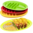 Tacos Holder Plate Durable Easy to Clean Mexican Pancakes Corn Hot Dogs ...