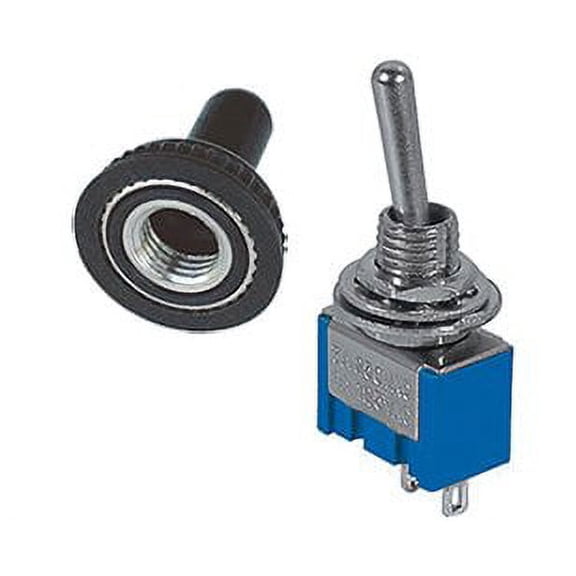 CES SPST Miniature Toggle Switch with Rubber Boot