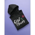 thumbnail image 3 of Girl Power Rose Slogan Hoodie Women -Image by Shutterstock, Female x-Large, 3 of 4
