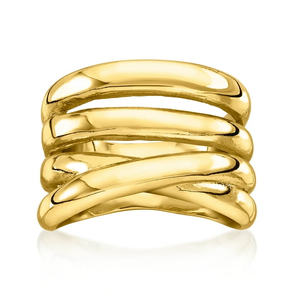Ross-Simons 14kt Yellow Gold-Plated Multi-Row Ring, Women's, Adult