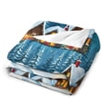 thumbnail image 3 of GXFC Winter Village Under Starry Night Sky blanket, comfortable and soft, warm casual blanket, printed design, winter sofa dormitory home decoration, must-have travel product. Size is 30x40 inches., 3 of 5