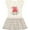 Natural with Stripes, variant on Inktastic My Great Grandma Loves Me Bear and Hearts Girls Toddler Dress
