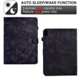 thumbnail image 3 of Tablet Case for iPad 10th Generation 10.9" 2022, Embossed Pattern PU Leather Smart Auto Wake/Sleep Cover with Stand Card Slots Magnetic Clasp Shockproof Case for iPad 10.9 2022(10th),Black, 3 of 9