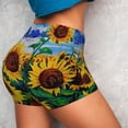 thumbnail image 4 of Naloa Landscape With Sunflowers Biker Shorts for Women Seamless Scrunch Short Women’s Yoga Shorts for Gym Running Sport Shorts - Small, 4 of 9