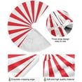 thumbnail image 2 of FMSHPON Christmas Red White Stripe Xmas Christmas Tree Skirt Stand Mat for Holiday Party Decoration Indoor Outdoor 36 inches, 2 of 6
