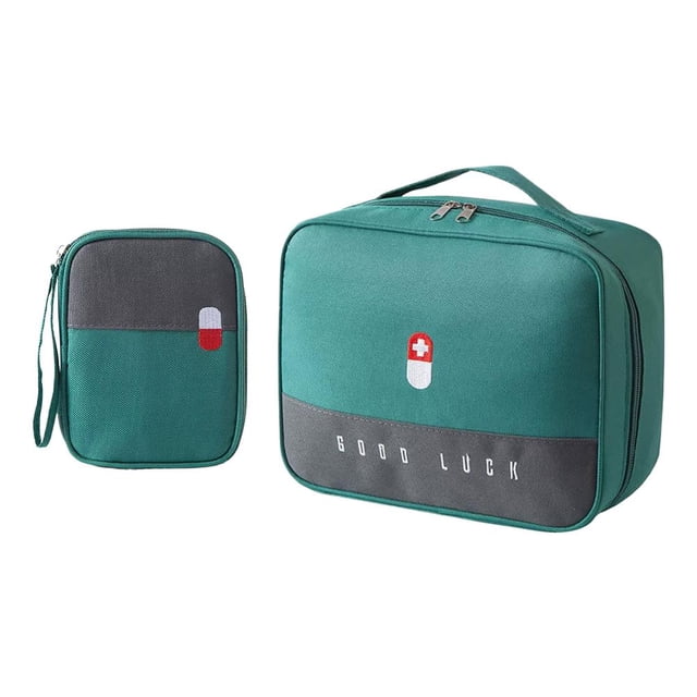 2pcs Portable First Aid Kit Large And Small Set Waterproof Emergency Purpose Bag Multi Travel