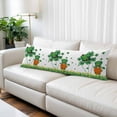 thumbnail image 2 of St. Patrick's Day Body Pillow Covers 20"x60", Lucky Shamrock Gnomes Flowers Leaves Green Soft Brushed Microfiber Breathable Throw Pillow Covers, Pillowcase with Zipper for Couch Sofa Bedroom, 2 of 9