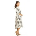 thumbnail image 2 of Women's Casual Basic Comfy 3/4 Sleeve Flare A-line Midi long maxi Dress, 2 of 4