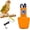 Orange1, variant on GYTY   Bird Diapers Leash Set Washable Reusable Handmade Flight Suit Waterproof Inner Layer - Protective Parrot Nappy Clothes Parakeets Macaws Budgies Canaries (Black1,Sun Conure)