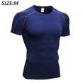 thumbnail image 2 of 2 Pack Men's Cool Dry Short Sleeve Compression Shirts, Sports Baselayer T-Shirts Tops, Athletic Workout Shirt - M, 2 of 6