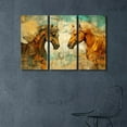 thumbnail image 2 of Canvas Wall Art White Brown Horse Canvas Pictures Wall Decor Farmhouse Animals Canvas Painting Rustic Artwork Canvas Prints Living Room Bedroom Bathroom Office Home Wall Decoration Unframed, 2 of 6