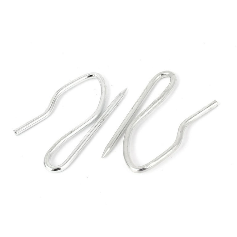 15PCS Stainless Steel Silver Curtain Pleater Pinch Pleat Tape Hook 4-Prong Curtain  Drape Hanger Hook Clip - AliExpress
