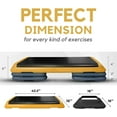 thumbnail image 3 of Yes4All Adjustable Workout Aerobic Exercise Step Platform Health Club Size with 4 Adjustable Risers Included and Extra Risers Options - Yellow/Dark Blue, 3 of 6