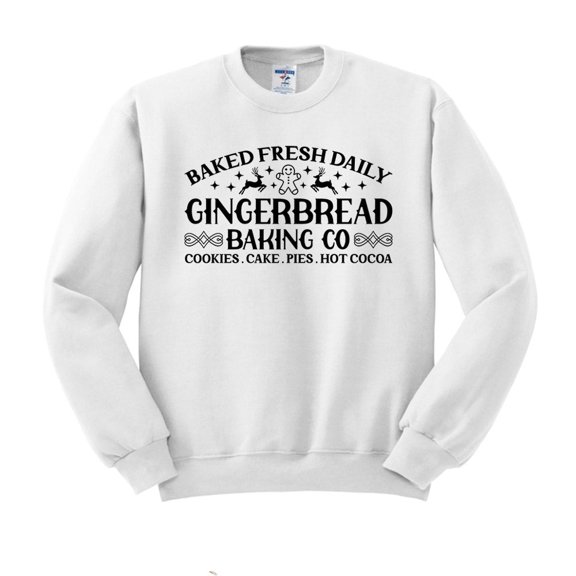 Gingerbread Baking Co Sweatshirt Unisex Large White