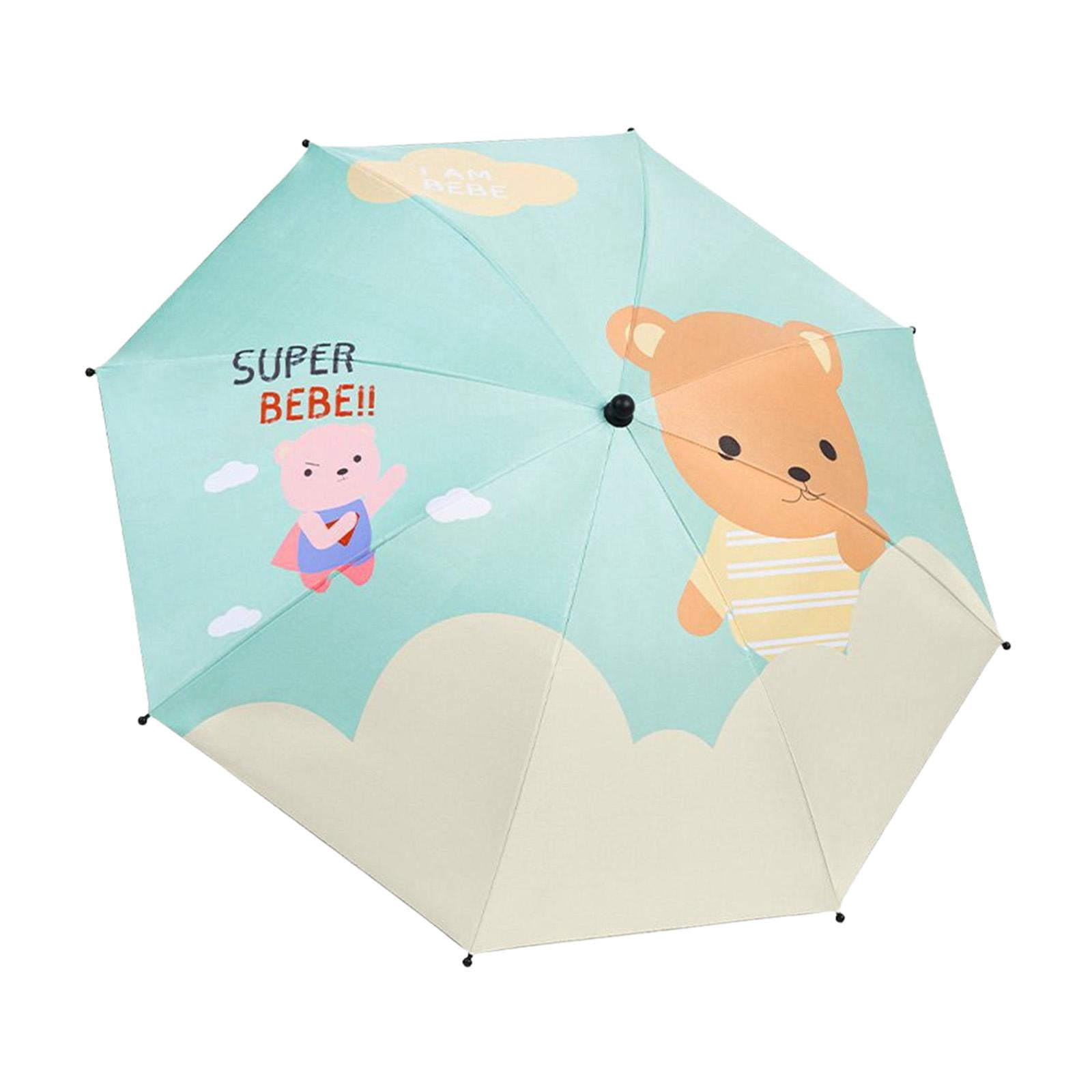 harayaa Baby Pram Umbrella with Clamp Baby Stroller Parasol Universal Summer 360 Degree bear