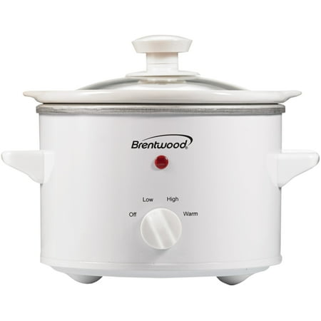 Brentwood 1.5 QT Slow Cooker in White