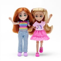 Hey Bestie Millie & Hannah Set of 2 (5.5-inch) Bendable Fashion Dolls, Red Hair & Brown Hair, Kids Ages 3 & Up