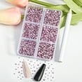 thumbnail image 3 of Beadsland 7200pcs Flatback Pink Rhinestones for Crafts, 6 Sizes , SS3-SS10, Pink, 3 of 4