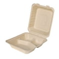 200Pack Compostable to Go Containers 8x8" Clamshell Take