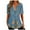 Blue, variant on Alkepwun Womens V Neck Henley Shirts 2024 Summer Short Sleeve Tee Tops Dressy Blouses Casual T-Shirts Tunic Tops