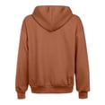 thumbnail image 5 of Zip Up Hoodie for Women Fall Fashion 2026 Long Sleeve Zip Up Lightweight Sweatshirts Loose Fit Casual Workout Plain Hoodie Brown XL, 5 of 7