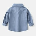 thumbnail image 4 of Tisuna Shirts For Toddler Boys Girls Cartoon Print Long Sleeve Lapel Neck Tops Leisure Lightweight Fall Kids Button Clothes Blue Size 1-2 Years, 4 of 7